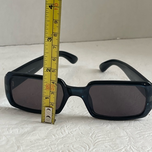 Vintage GUCCI GG 1176S Black Teal Rectangular Sunglasses 1998 Italy 7YB Plastic - Picture 6 of 15